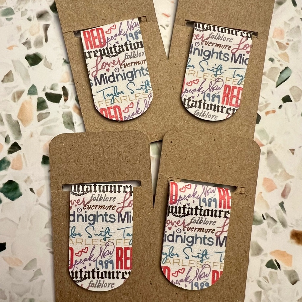 T Swift Album Title Magnetic Bookmark - you will receive 1 magnetic bookmark